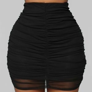 Black messhed skirt